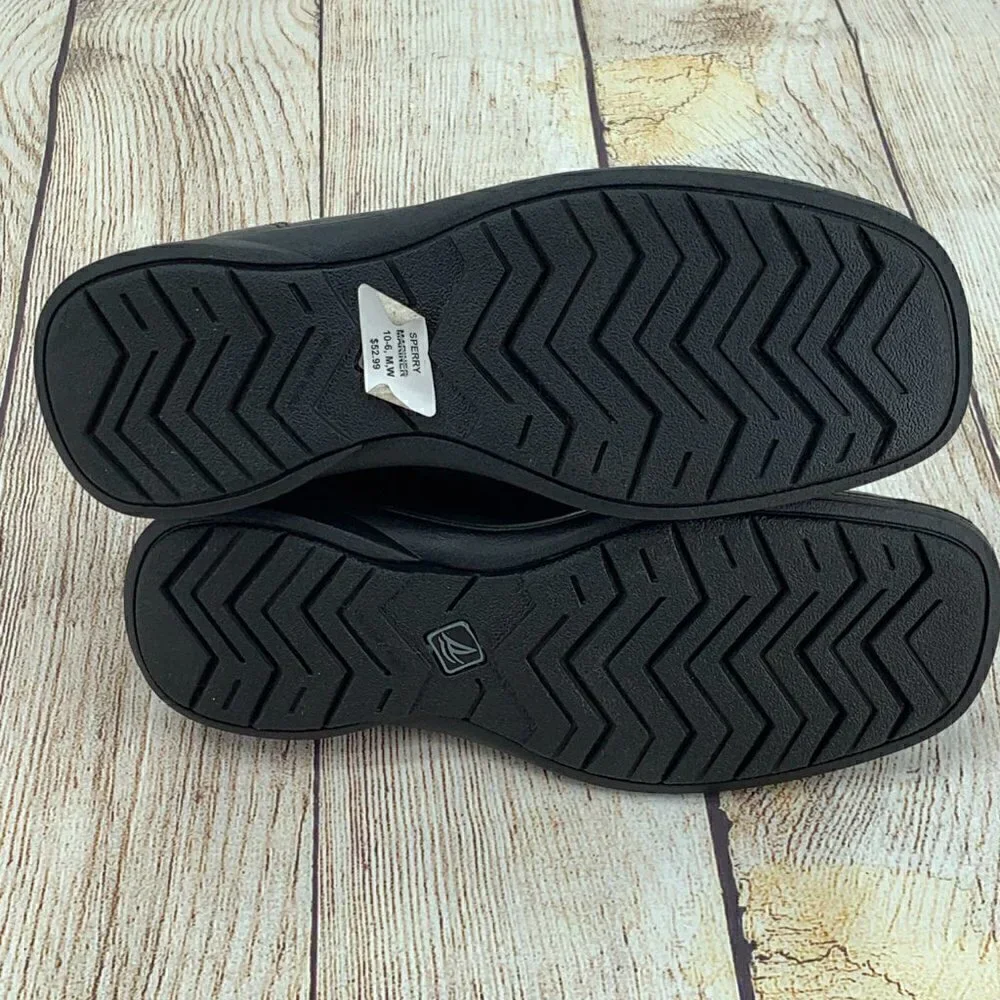 Sperry Top Sider Black Leather Slip On Loafers - Picture 7 of 12